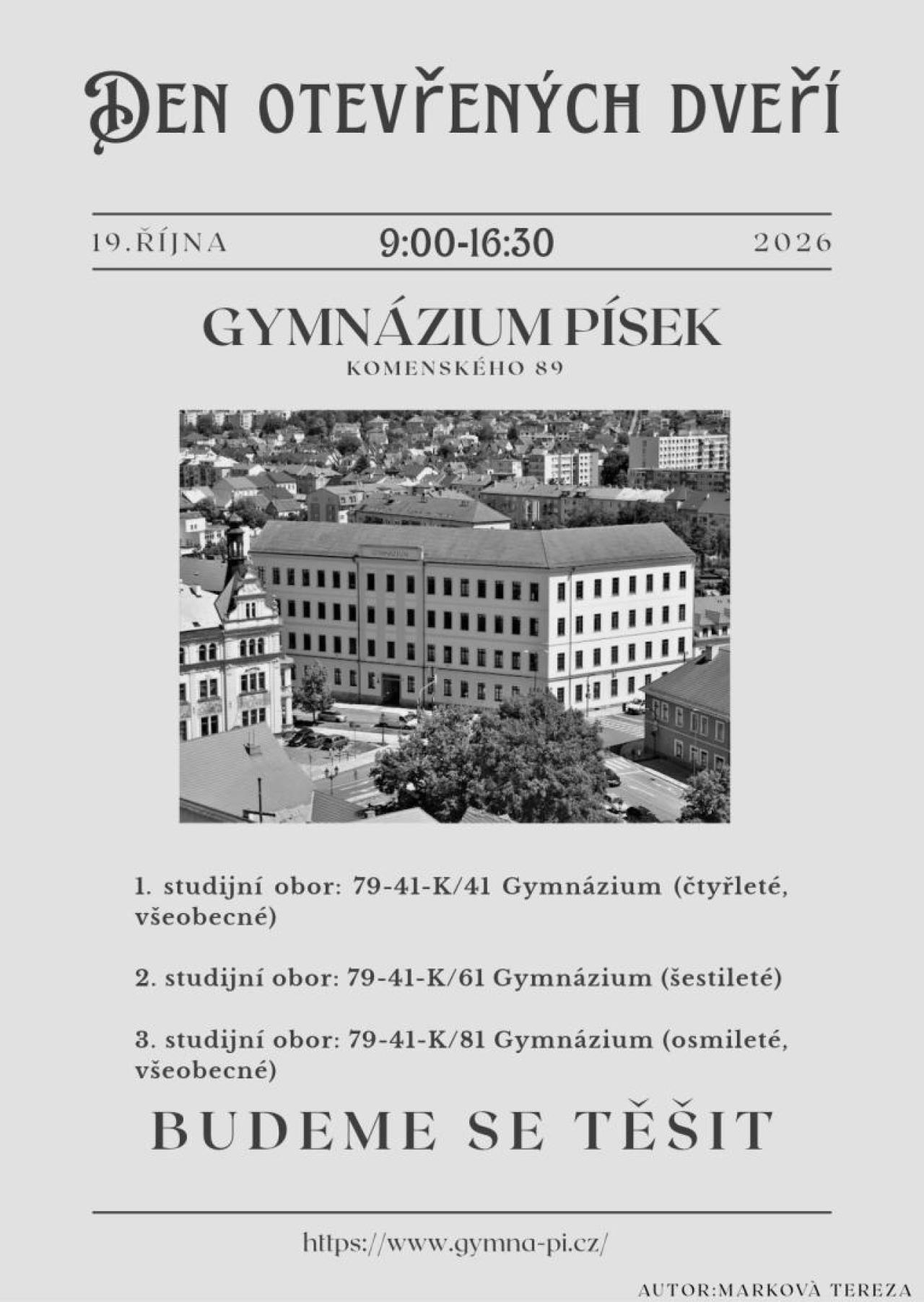 Pozvánka na Den otevřených dveří 