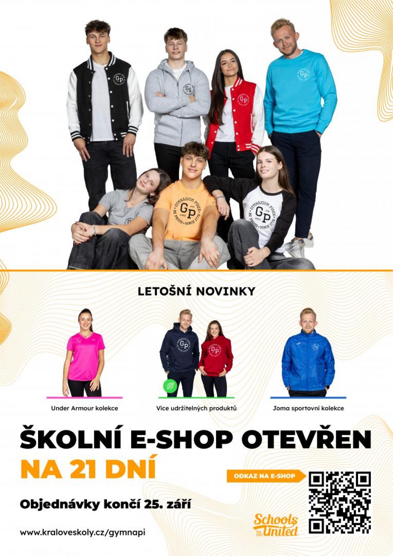 Oblečení s logem Gymnázia Písek