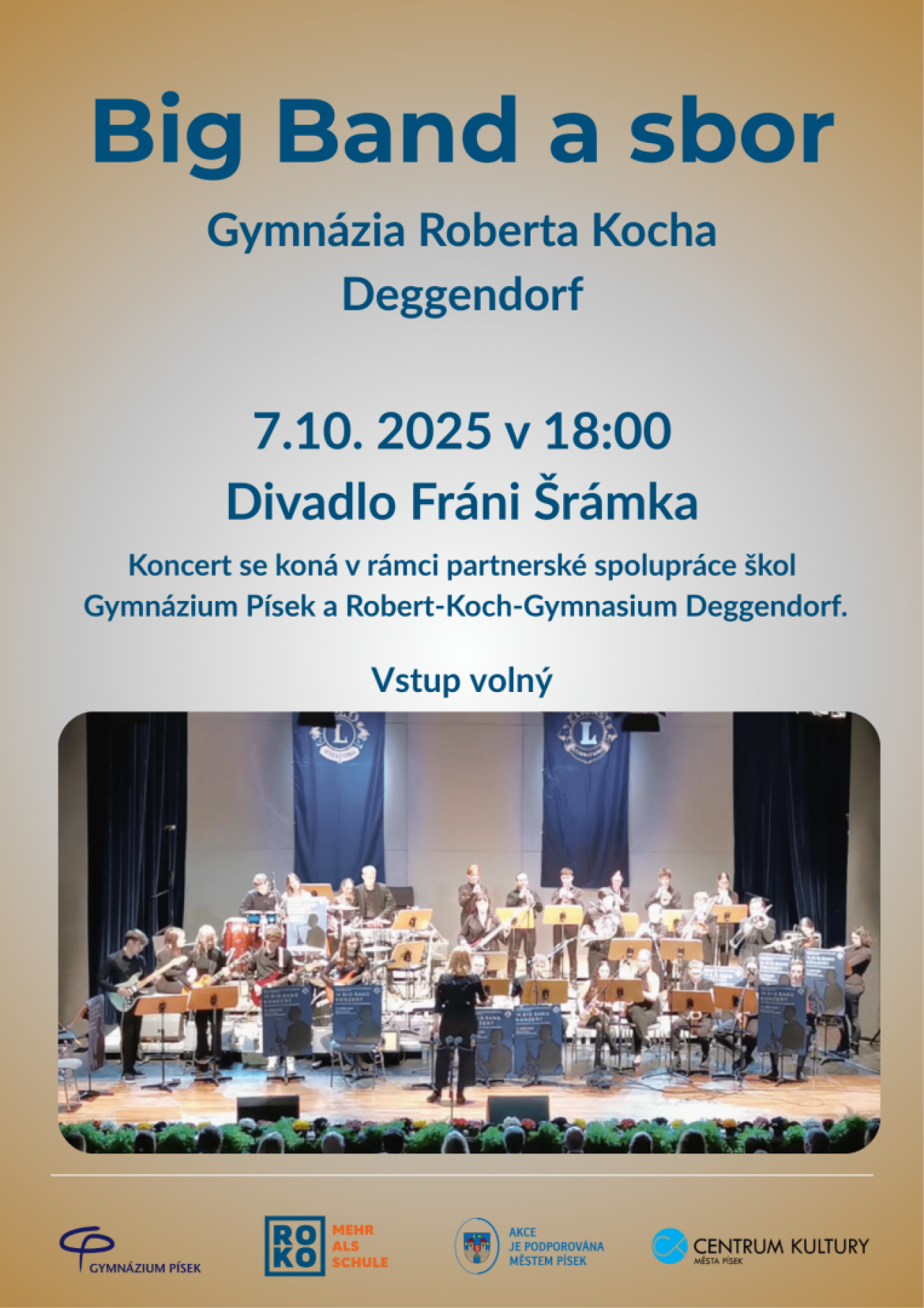 Pozvánka na koncert partnerského gymnázia