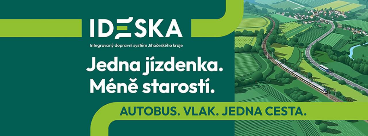 Banner na nový dopravní systém IDESKA.