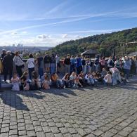 Krátká pauza před návštěvou Vladislavského sálu 