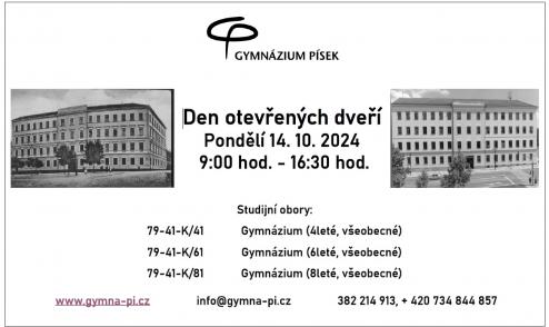 Pozvánka na Den otevřených dveří