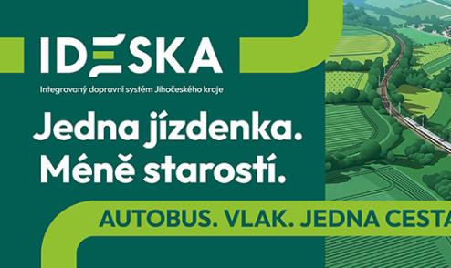 Banner na nový dopravní systém IDESKA.