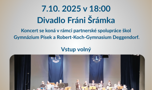 Pozvánka na koncert partnerského gymnázia